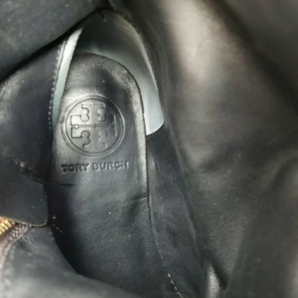 Tory Burch. Coconut Brown Elyse Biker Moto Style Ankle Boots/Booties~8.5 - Picture 3 of 4